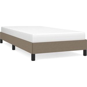 vidaXL - Bedframe - stof - taupe - 100x200 - cm