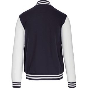 Jas Unisex M Kariban Lange mouw Navy / White 70% Katoen, 30% Polyester