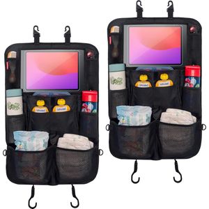 Auto Organizer Rugleuningbeschermer - 13"" tabletvak - 9 vakken - Stoelbeschermer met tablethouder Auto organizer
