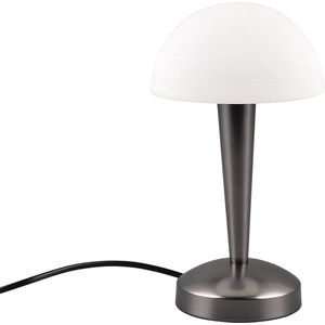 LED Tafellamp - Torna Candin - E14 Fitting - Warm Wit 3000K - Zwart/Chroom