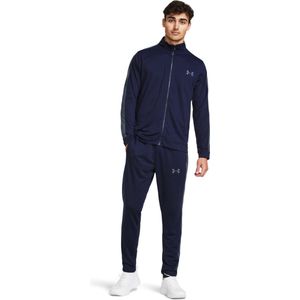 Under Armour UA Knit Track Suit Heren Trainingspak - Blauw - Maat M