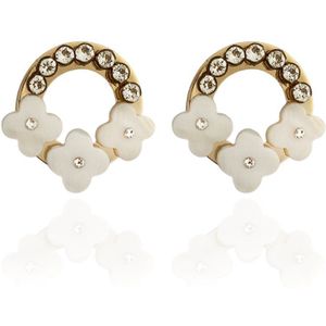 Zatthu Jewelry - N21AW331 - GUDA ronde bloem oorbellen goud