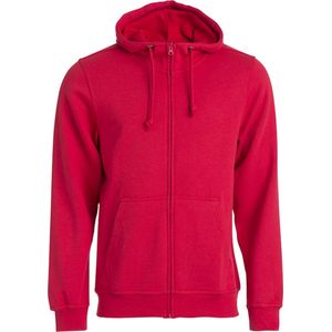 Clique Basic hoody Full zip Rood maat 4XL