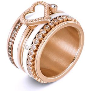 iXXXi Jewelry-Sparkling Love-Rosé Goudkleurig-Dames Ring