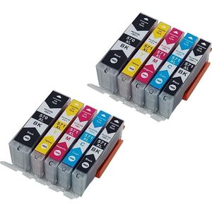 KATRIZ® huismerk inkt Canon PGI570XL / CLI571XL (10stuks) - Met chip | voor Canon Pixma MG 5700 series/6800series/7700 series/TS5050 series/TS6050 series/TS8050 series/TS9050series