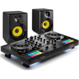 DJ starter set met Hercules DJControl Inpulse 500 en Vonyx SMN40B actieve studio monitors