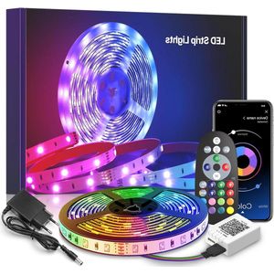 LED Strip 6m - RGB LED Strip Ketting van Lichten met Afstandsbediening - Muziek Sync - Kleur Veranderende Band Lichten - Upgrade - Verlichting