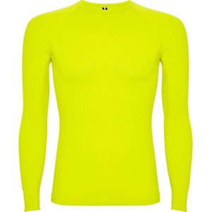 2 Pack Lime Groen thermisch sportshirt met raglanmouwen naadloos model Prime maat XS-S