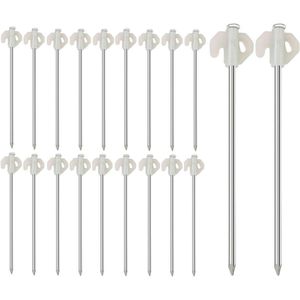 20 stuks grondzeil haringen 20 cm glow in the dark roestvrijstalen harde grond haringen voor buiten luifel en tent