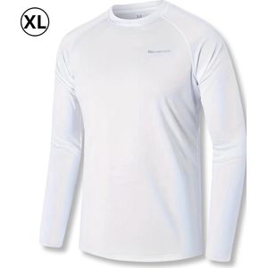 Livano Rash Guard - Surf Shirt - Zwemkleding - UV Beschermende Kleding - Voor Zwemmen - Surfen - Duiken - Wit - Maat XXL