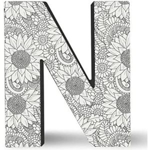 dci Color Joy Art - Large Block Letter “N“ Wall Hanging - Letter to Color “N”