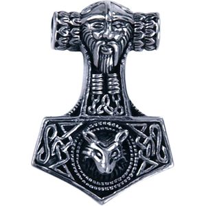 Zilveren Hamer van Thor ketting hanger