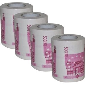 4x Rollen 500 euro toiletpapier