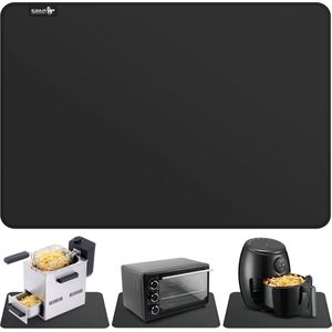 Hittebestendige mat - Antislip brandwerende siliconen mat - Aanrechtbeschermer - Waterdicht - 30 x 45 cm - Zwart
