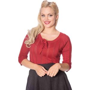 Dancing Days - BELLE BOW PIONTELLE Longsleeve top - L - Rood