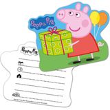 Tib Uitnodigingen Peppa Pig Junior 14 X 10 Cm Papier