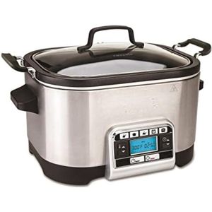 Slowcooker met Timer - Slowcooker Elektrisch - Slowcooker met Timer 4 Personen - Zilver