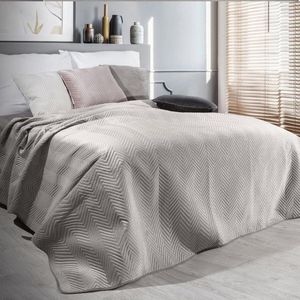 Oneiro’s luxe SOFIA Beddensprei Beige - 200x220 cm – bedsprei 2 persoons - beige – beddengoed – slaapkamer – spreien – dekens – wonen – slapen