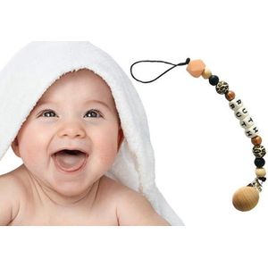 Speenkoord met naam Panter – Unisex jongen / meisje – Speenketting kralen - Baby - Kraamcadeau