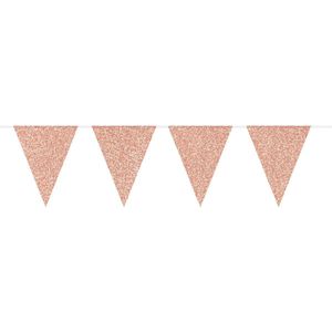 Folat - Vlaggenlijn Glamour Glitter Rosé Goud - 6 meter