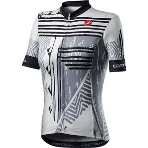 Castelli Fietsshirt korte mouwen Dames Zwart Wit - ASTRATTA JERSEY BLACK-WHITE -  XL