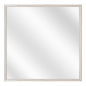 Spiegel met Luxe Aluminium Lijst - Wit Eik - 40x40 cm