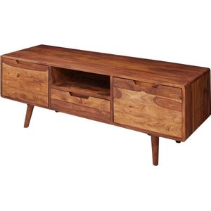 Rootz TV-dressoir - HiFi Lowboard - Sheesham Hout - Landelijke TV-dressoir - Onderkast met Lade & 2 Deurtjes - 135x51x45cm