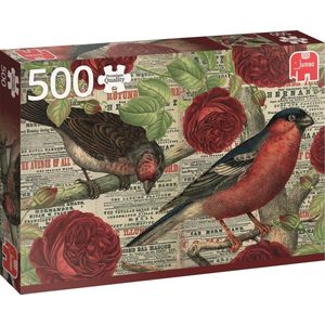 Puzzel Birds Love Flowers (500 stukjes) - Vogels houden van Bloemen