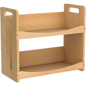 Keukenplanken Bamboe Keukenorganizer voor Het Werkblad, Vrijstaande Multifunctionele Keukenkastorganisator Kruidenrek voor Keuken Badkamer Woonkamer 2 Niveaus