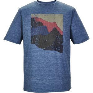 Killtec heren shirt - shirt - korte mouwen - 41324 - blauw met print - maat XL