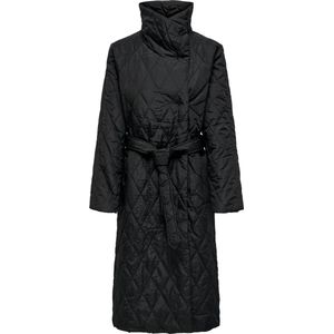 Jacqueline de Yong Jas Jdytriton Long Quilt Belt Jacket Ot 15300116 Black Dames Maat - XS