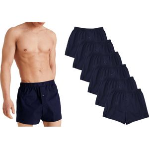 Ondergoed Heren - Losse Boxershort Heren - 6 Pack - Navy Blauw - XL - Comfortabele Wijde Boxershorts voor Mannen
