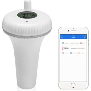 One stop shop - Draadloze Zwembad Thermometer - Water Thermometer Digitaal - Drijvende Thermometer - Zwembad Thermometer Digitaal - Incl App En Bluetooth