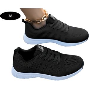 Bovista Tennisschoenen - Heren - Dames - Tenniskleding - Indoor - Outdoor - Zwart - Maat 38