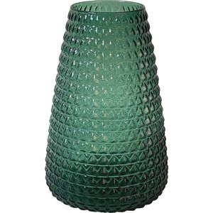 XLBoom Dim Scale Large Vaas - Glas - Voor Binnen - Groen - 19,5×19,5×30cm