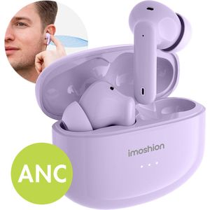 imoshion Aura Pro In-Earbuds - Draadloze oordopjes - Bluetooth draadloze oortjes - Met ANC noise cancelling functie - Lavender Lilac