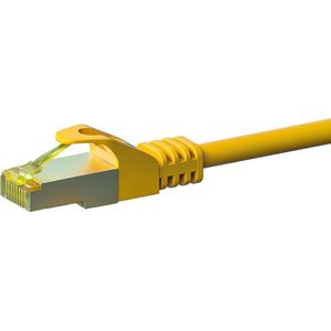 Danicom Cat7 S/FTP (PIMF) patchkabel - 0,25 meter geel - netwerkkabel - internetkabel - UTP kabel - RJ45 - 10000 mbit/s