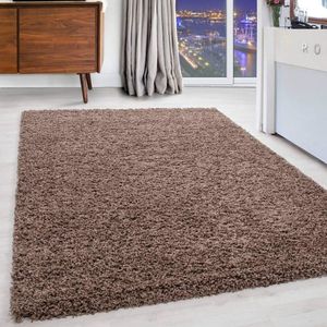 Hoogpolige Vloerkleed Plus Shaggy Mocca 120 X 170 Cm