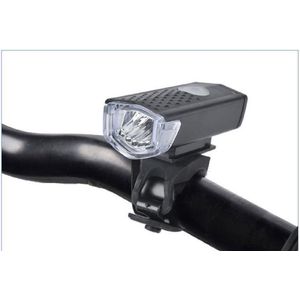 JN 400lm Waterdichte oplaadbare fietslamp - voorlicht- 400 lumen - Superfelle fietsverlichting met USB-kabel - Zwart - koplamp - voorlamp fiets