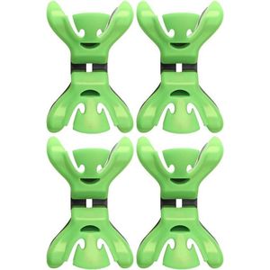 8x Slingers/decoratie ophangen slingerklemmen groen
