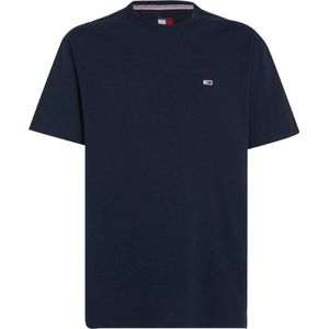 Tommy Hilfiger TJM Slim Rib Detail Heren T-shirt - Donkerblauw - Maat S