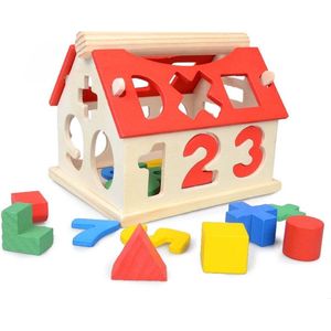 numberblocks- nummer blokjes- huis- houten speelgoed nummer en vormen- ontwikkeling educatief intellectueel blokken spel