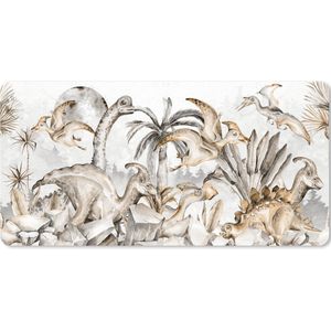 Muismat XXL - Bureau onderlegger - Bureau mat - Dino - Jungle - Natuur - Dieren - Kinderen - Kids - 80x40 cm - XXL muismat