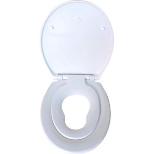 Kindertoiletbril met zitring | Duroplast softclose | Afneembaar en reinigbaar | Gezinshoekdeksel - Babyzitje - Kinderzitje Wc bril