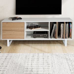 Rootz Modern Design TV-onderkast - Lowboard - Entertainment Center - Eiken Decor - Ruime opbergruimte - 150cm x 55cm x 40cm