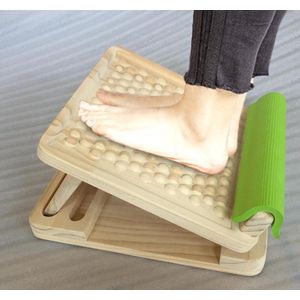 anti-slip stretch board - Houten incline board - Yoga - Voor het rekken van kuiten, voeten, enkels, benen en rug - Inklapbaar - Fitnessapparatuur