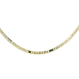 Juwelier Zwartevalk 14 karaat gouden valkenoog schakel ketting - ZV 1323/50cm