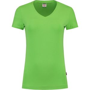 Tricorp Dames T-shirt V-hals 101008 Lime - Maat 4XL
