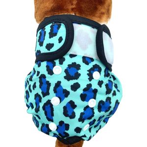 Loopsheidbroekje Hond - M - Hondenluier - Luipaard Blauw - Wasbaar