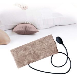 Finlandic Orthopedisch Taupe Lendekussen - opblaasbaar - wasbaar - voor bureaustoel fauteuil en auto - taupe - ergonomische aanpasbaar rugkussen - steun kussen lage rugpijn